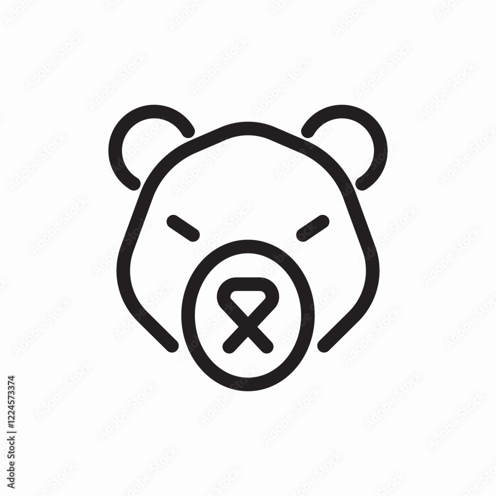Obraz premium Bear icon vector sign