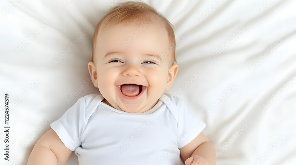 Close-up of a beautiful, smiling, cute baby with soft, natural lighting, showcasing innocence, joy, and the purity of childhood.
Close-up of a beautiful, smiling, cute baby with soft, natural lighting, showcasing innocence, joy, and the purity of childhood.