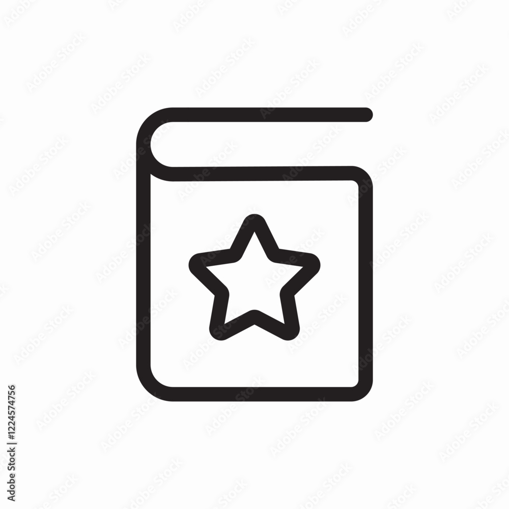 Favorite book icon vector sign Favorite book icon vector sign