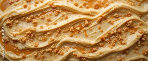 Creamy Caramel Ice Cream with Crunchy Toffee Bits