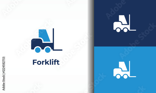 Forklift vector, icon or logo sign isolated symbol illustration