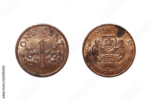 Tableau sur toile 1 Cent 1986 coin