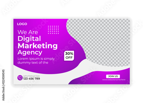 Digital marketing web banner template design