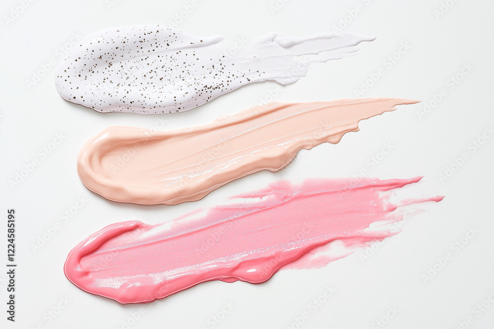 Three different shades of lipstick are shown, with the lightest shade being pink Three different shades of lipstick are shown, with the lightest shade being pink