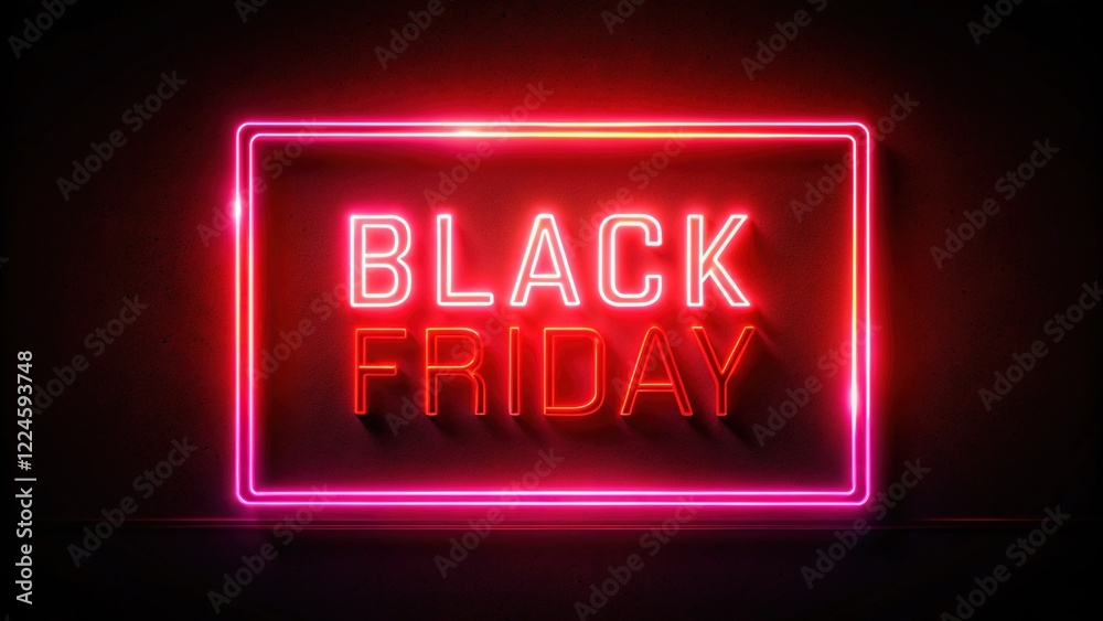 Luminous Black Friday Neon Frame Luminous Black Friday Neon Frame