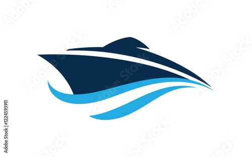 Cruise ship Logo Template vector icon illustration design