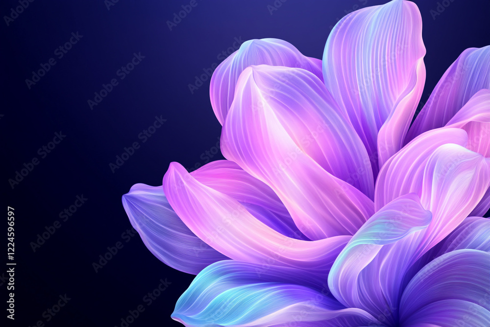 Abstract Neon Flower Petals Glowing - Ideal for Backgrounds and Digital Art Abstract Neon Flower Petals Glowing - Ideal for Backgrounds and Digital Art