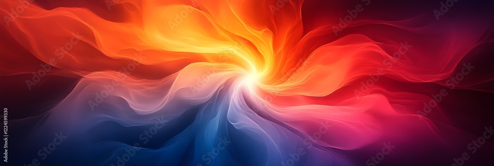 Obraz premium A soft radial gradient pattern with faint, clean geometric outlines.