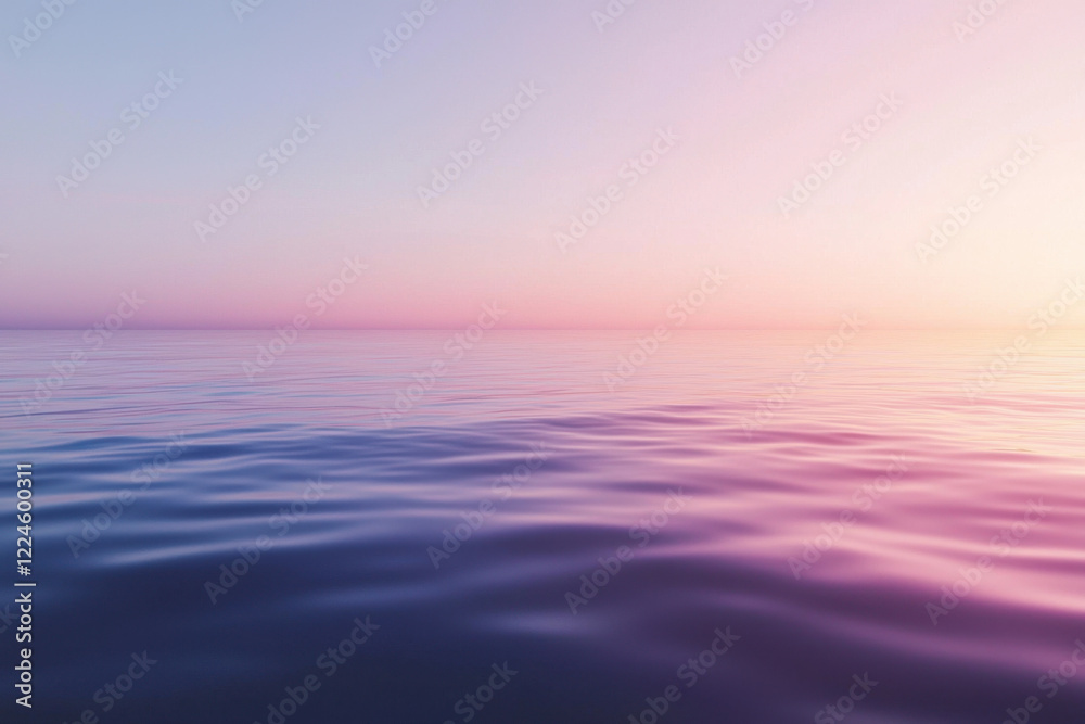 Tranquil ocean with soft pastel reflections under a peaceful twilight sky. Tranquil ocean with soft pastel reflections under a peaceful twilight sky.