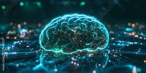 Futuristic AI Neural Network Concept