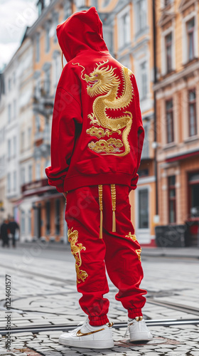 Red dragon pattern set