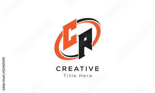 Free Download CR creative letter logo with circle area. Initial letter CR linked circle uppercase monogram logo. CR initial letter logo vector design. - GFXLoad