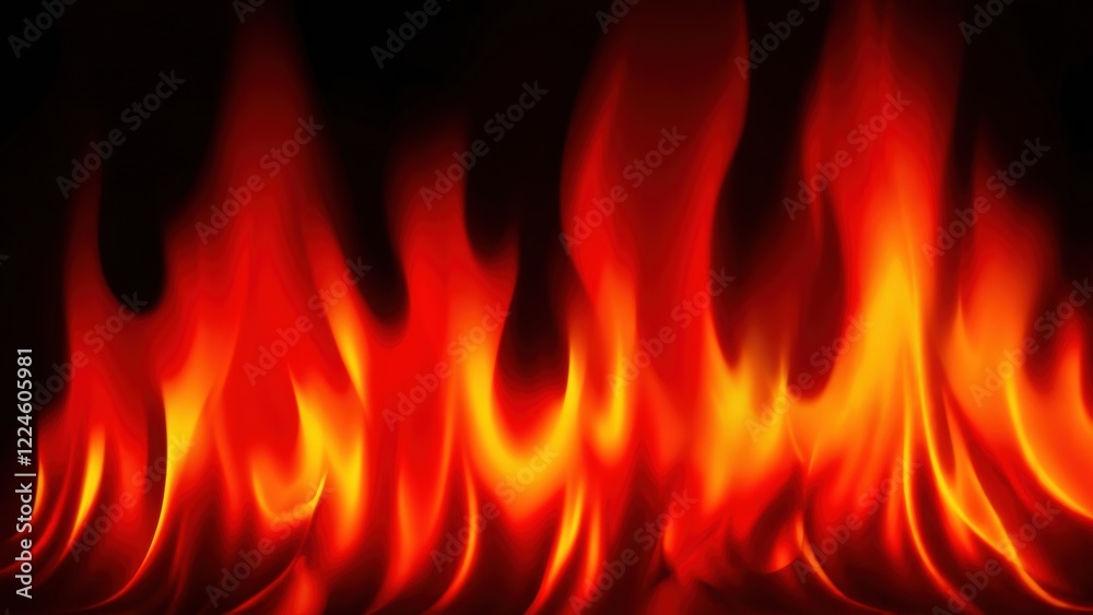 Flames dancing in the darkness create a vibrant and intense display of heat Flames dancing in the darkness create a vibrant and intense display of heat