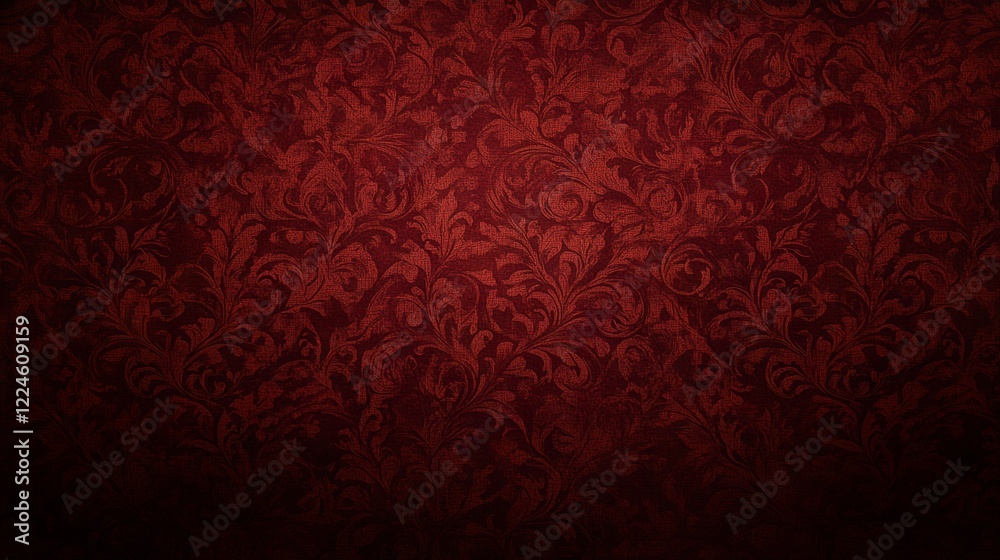 Dark Red Damask Floral Background Texture Design Dark Red Damask Floral Background Texture Design