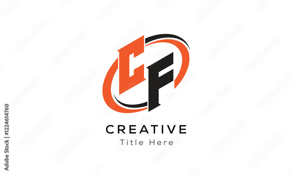 CF creative letter logo with circle area. Initial letter CF linked circle uppercase monogram logo. CF initial letter logo vector design. CF creative letter logo with circle area. Initial letter CF linked circle uppercase monogram logo. CF initial letter logo vector design.