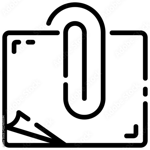attach outline vector icon
