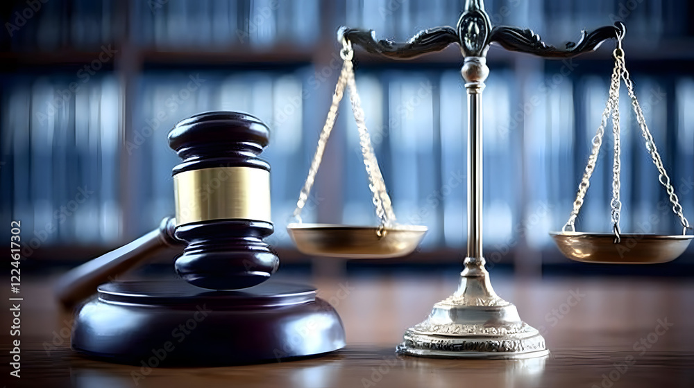 Decorative Scales of Justice, symbolizing fairness and law, with intricate design and balanced structure, placed on a wooden desk with legal documents in the background.
Decorative Scales of Justice, symbolizing fairness and law, with intricate design and balanced structure, placed on a wooden desk with legal documents in the background.