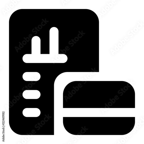 Bookkeeping Glyph Icon