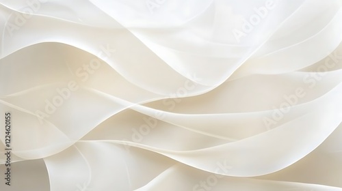 Elegant Draped White Fabric Soft Texture Background
