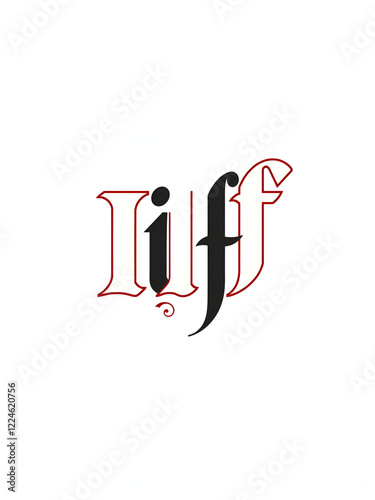 IFF letter logo design in illustration. Vector logo, calligraphy designs for logo, Poster, Invitation, etc. photo