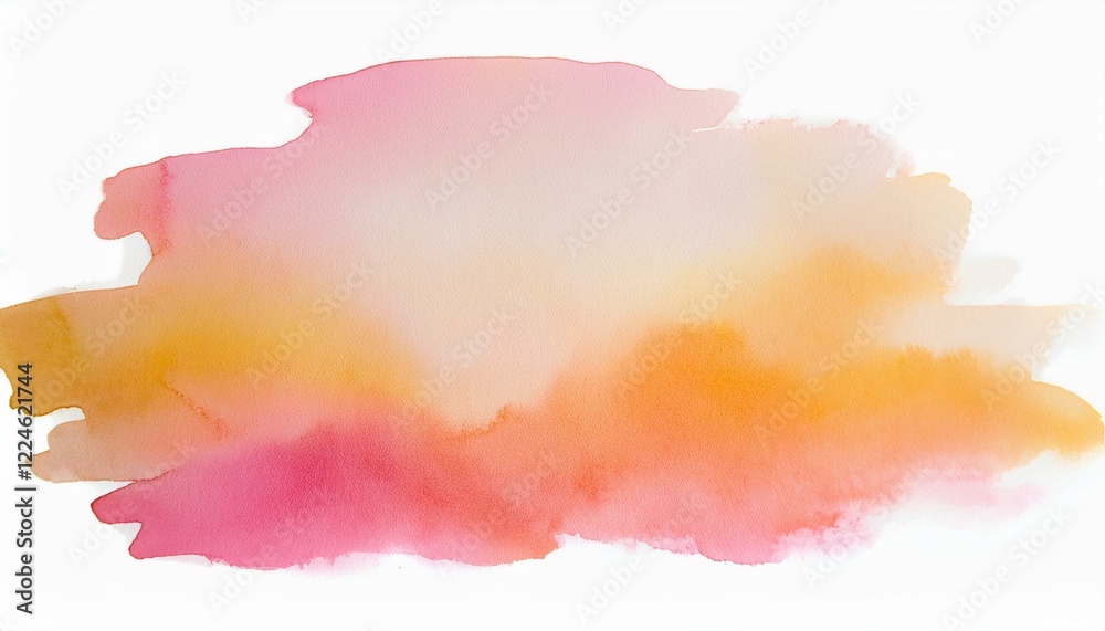 Obraz premium Elegant watercolor abstract painting (spring colors, warm shades)