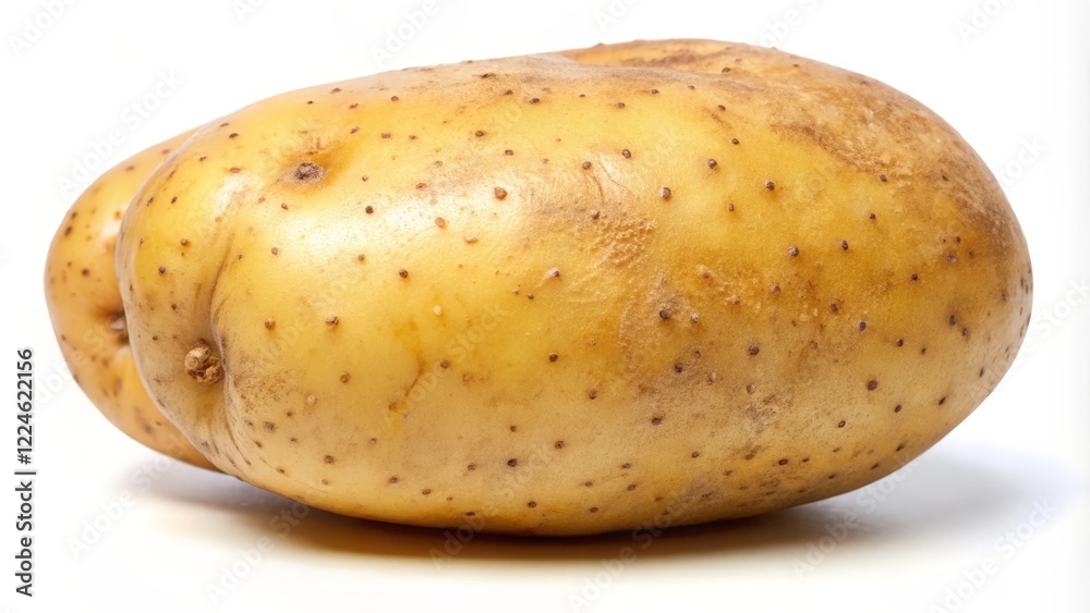 Single Potato on White Background Single Potato on White Background