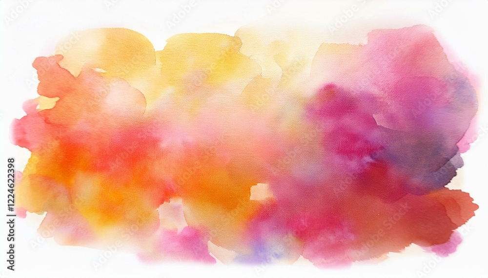 Fototapeta premium Elegant watercolor abstract painting (spring colors, warm shades)