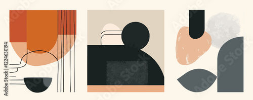 Modern geometric vector art with abstract shapes and minimalist design.