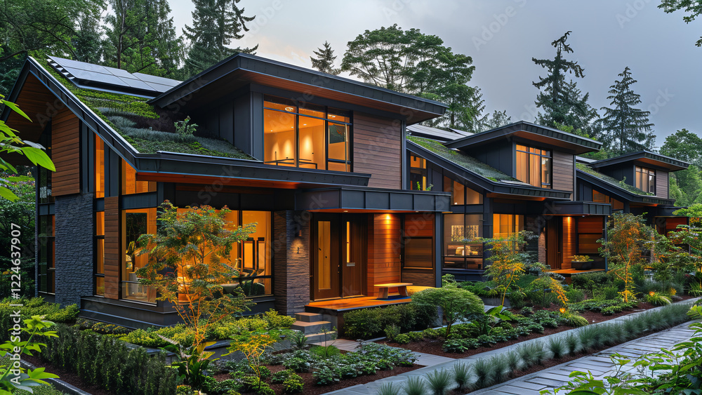 Modern Eco-Friendly Houses with Greenery Modern Eco-Friendly Houses with Greenery