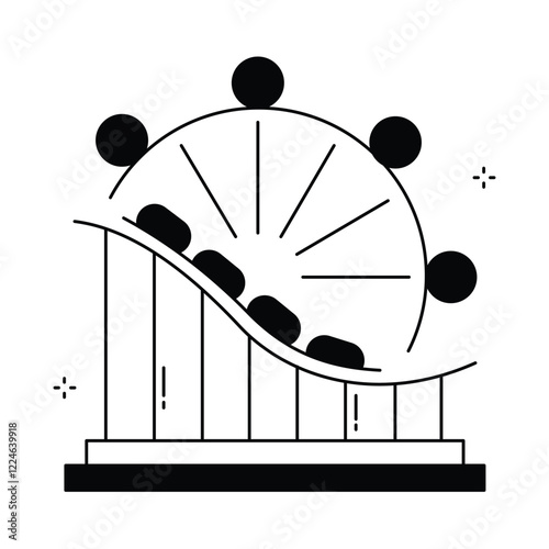 Amusement Park Fun Vector Icon Design