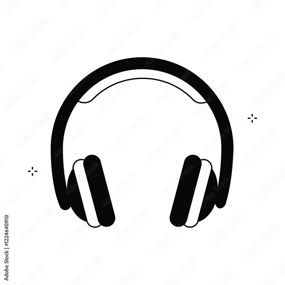 Modern Headphone Headset Earphone Vector Icon Design Modern Headphone Headset Earphone Vector Icon Design