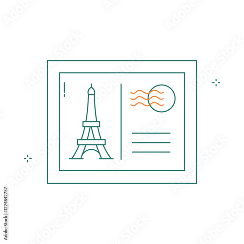 Travel Postcard Vector Illustration Icon Design