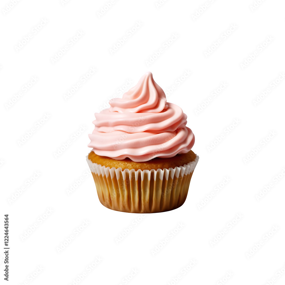 Cupcake with cream isolated on transparent background. Cupcake with cream png. Baked goods, flour products Cupcake with cream isolated on transparent background. Cupcake with cream png. Baked goods, flour products