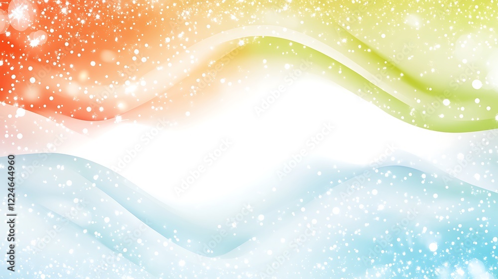 Abstract pastel wave background with sparkles and snow Abstract pastel wave background with sparkles and snow