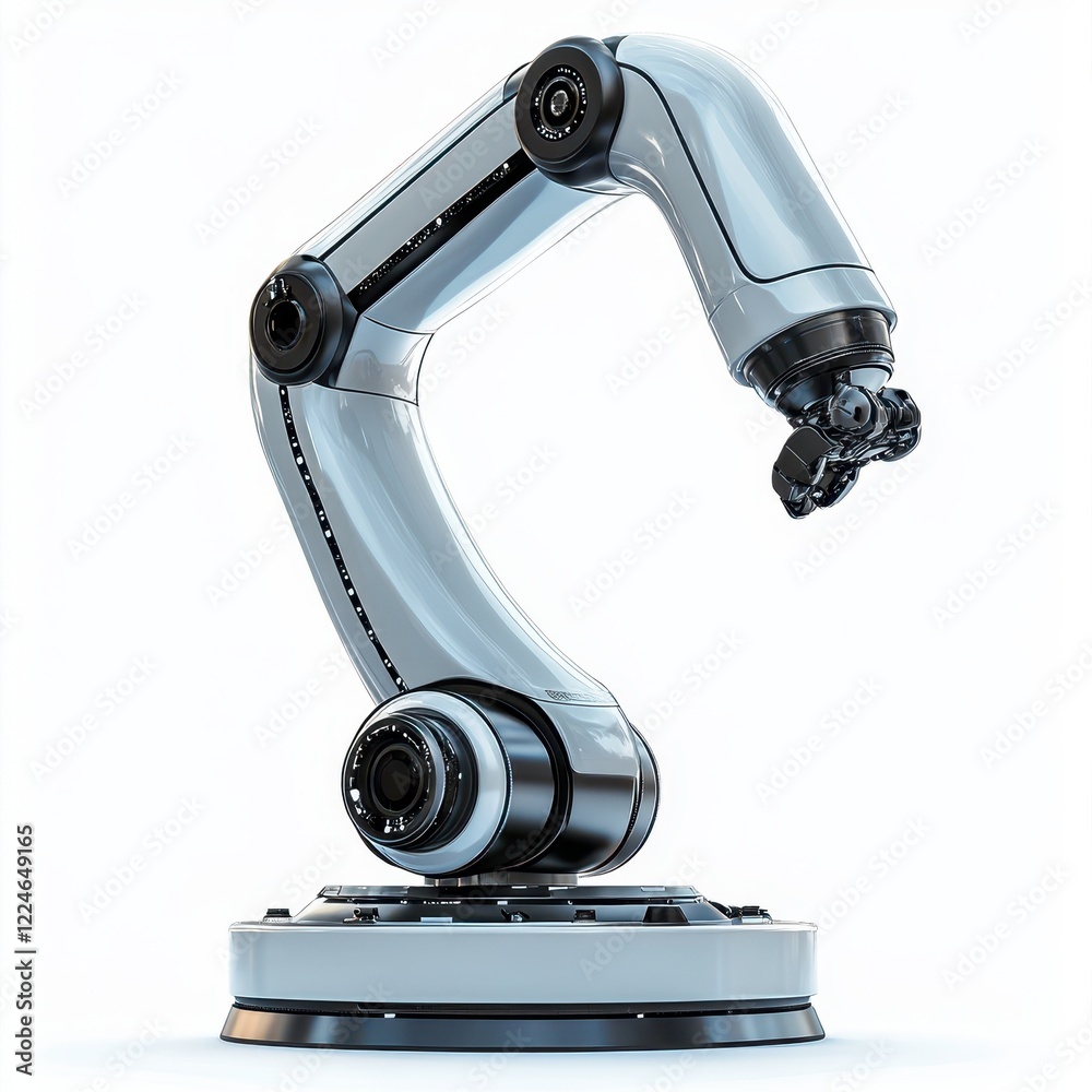Modern Industrial Robotic Arm in Clean Environment Modern Industrial Robotic Arm in Clean Environment