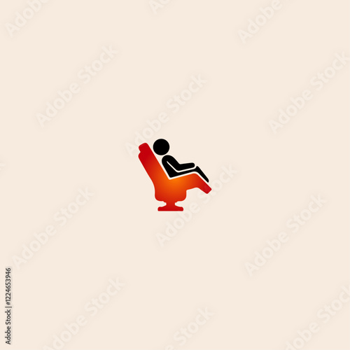 Massage Chair icon flat vector design. 