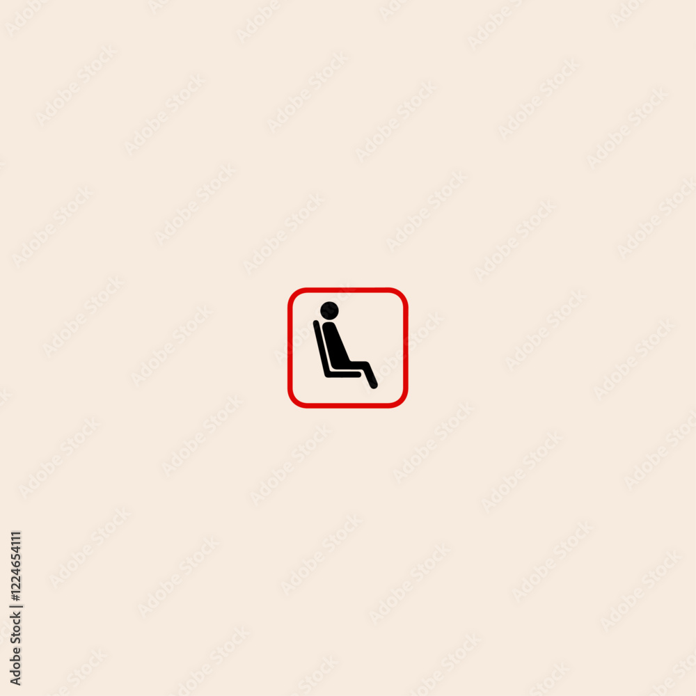 Resting man icon flat vector design. 