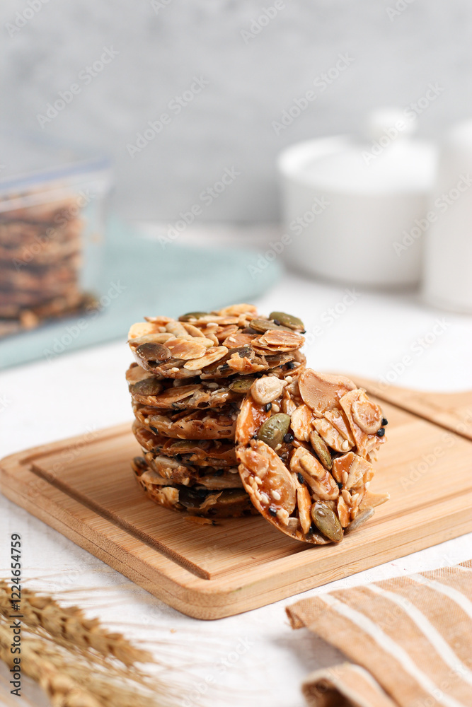 Obraz premium Florentine cookies. Eid cookies made from various nuts seeds and sugar.