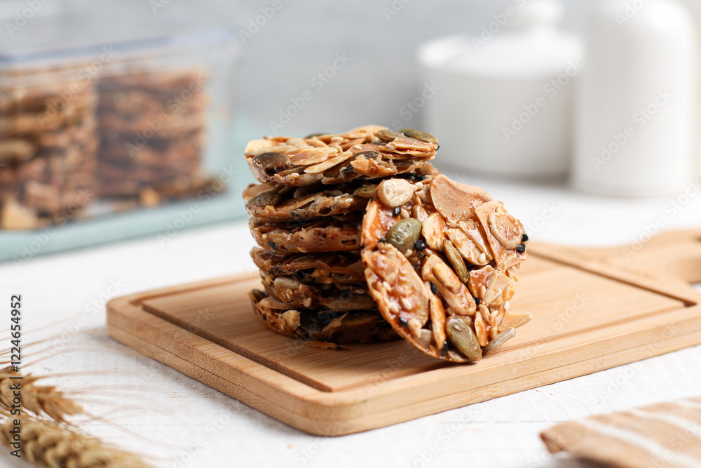 Obraz premium Florentine cookies. Eid cookies made from various nuts seeds and sugar.