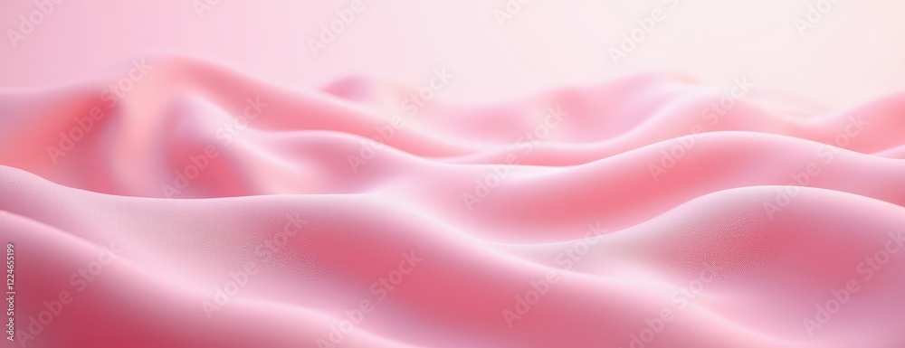 Fototapeta premium Soft pink silk and satin fabric with flowing curves.