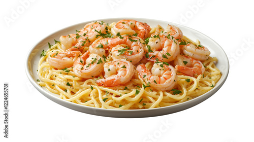 PNG Delicious Shrimp Scampi Pasta Dish Creamy, Garlicky, Italian isolated on transparent background