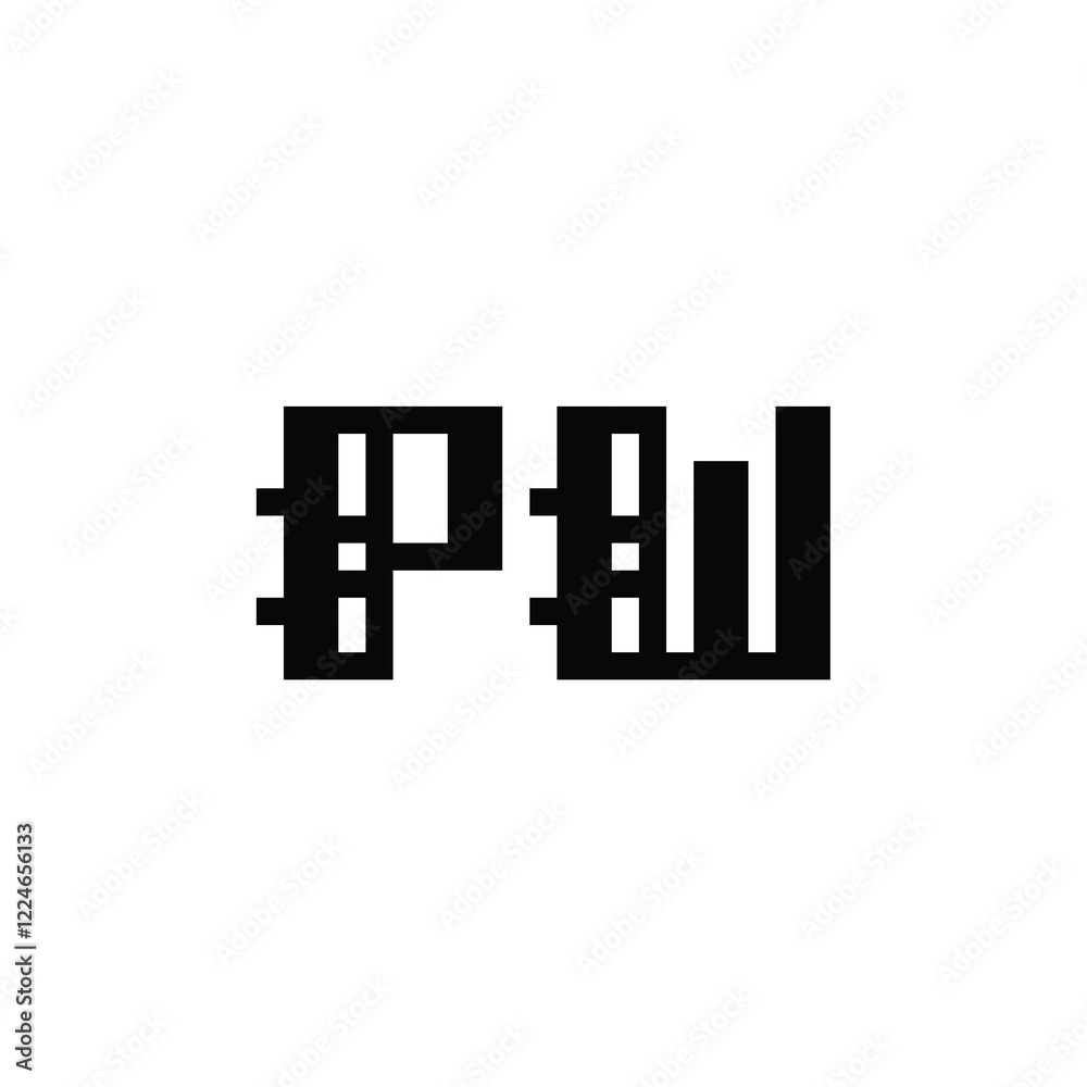 PW monogram logo design letter text name symbol monochrome logotype alphabet character simple logo PW monogram logo design letter text name symbol monochrome logotype alphabet character simple logo