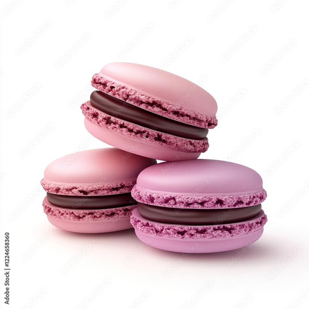 3D Realistic Macarons isolated on white background 3D Realistic Macarons isolated on white background
