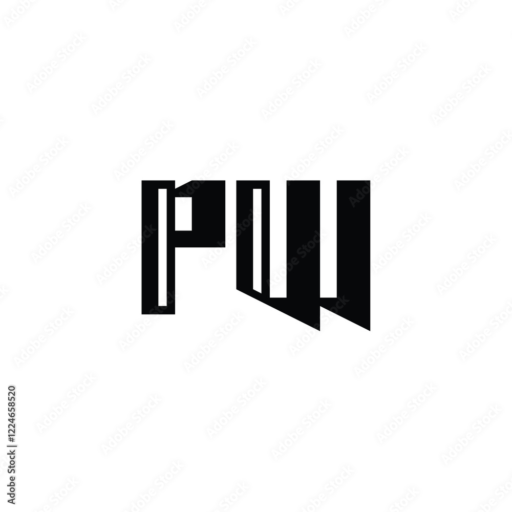 PW monogram logo design letter text name symbol monochrome logotype alphabet character simple logo PW monogram logo design letter text name symbol monochrome logotype alphabet character simple logo