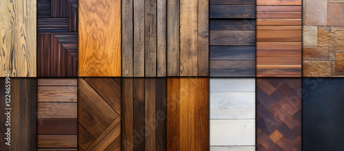 Variety of Wooden Textures and Patterns Background