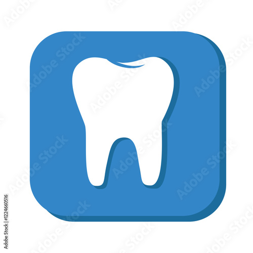 Tooth icon vector on white background. teeth. dentist icon flat vector sign or symbol. For mobile user interface