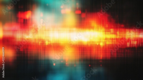 Wallpaper Mural Captivating scene showcasing retro surveillance or vhs-style pixel distortion. An artistic blurry gradient for a screen with subtle grainy noise, reminiscent of nostalgic connectivity problems Torontodigital.ca