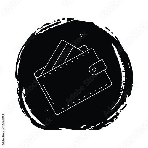 Stylish Money Holder Wallet Vector Icon Design