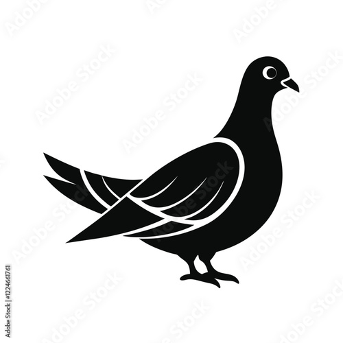 illustration dove of peace silhouette