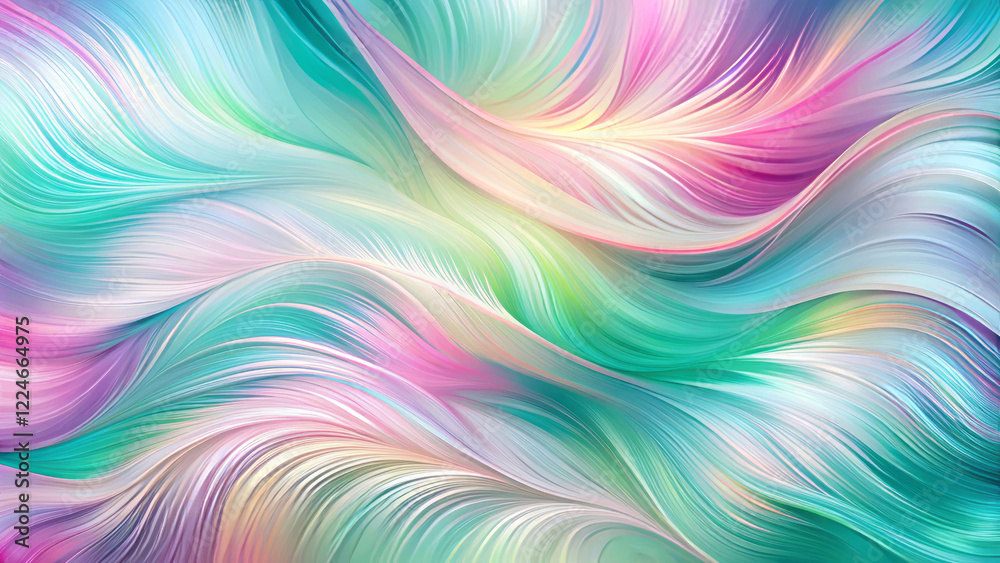Obraz premium Vibrant pastel waves create energetic abstract art design